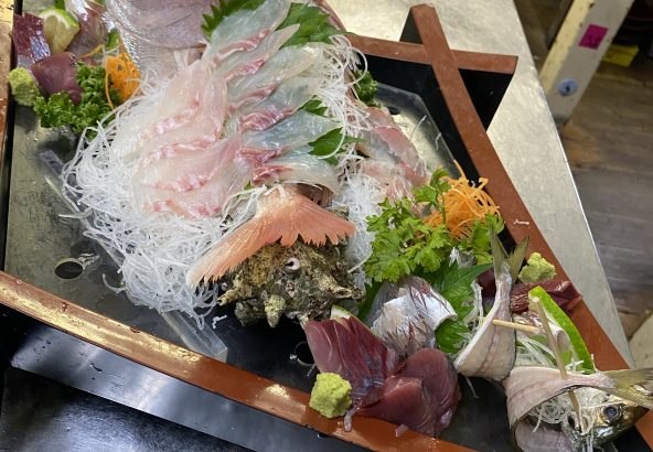 海の幸の舟盛り