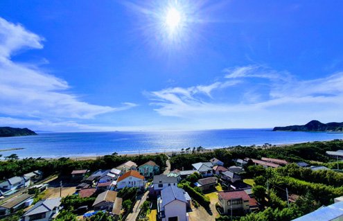 グランビュー岩井から望む岩井海岸の絶景