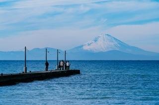 原岡桟橋と富士山