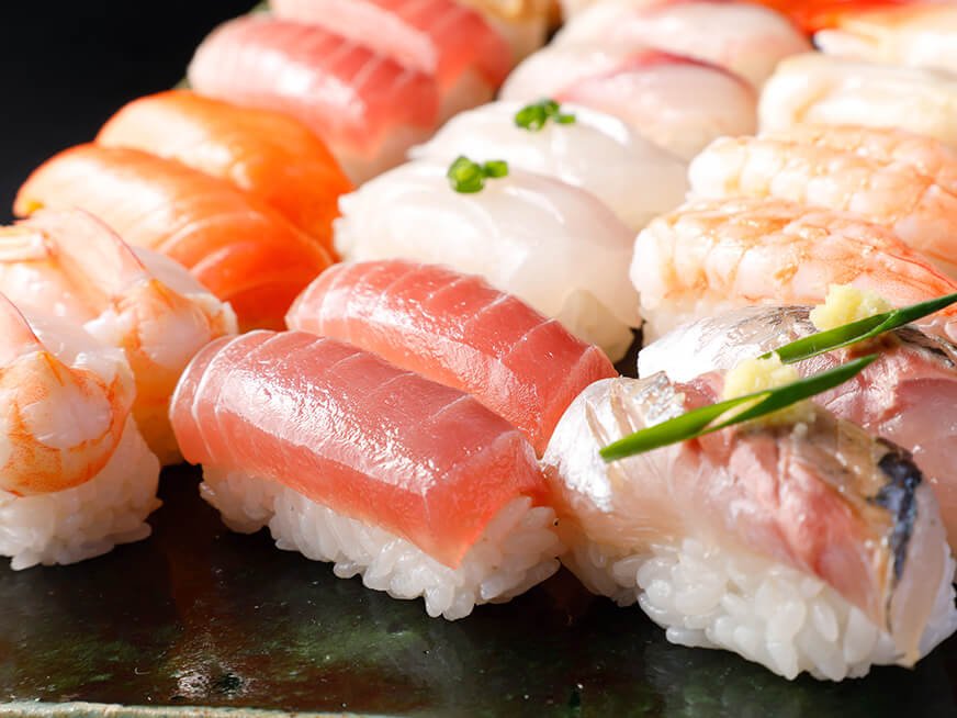 房総の地魚を使った握り寿司