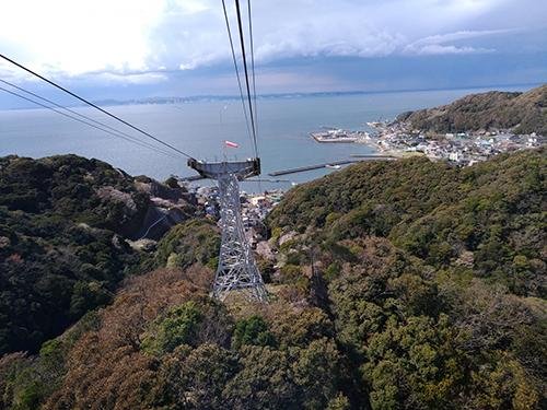 鋸山ロープウェーから見える内房の海