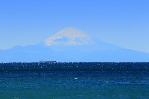 館山湾と富士山の眺め