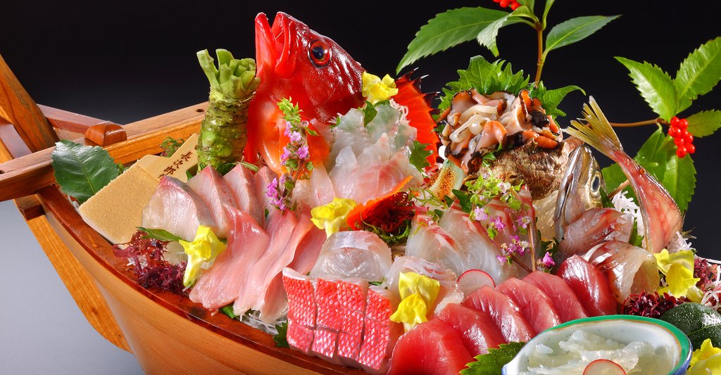 房総の地魚を盛り込んだ舟盛り