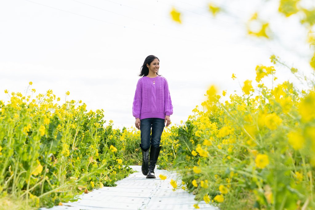 菜な畑ロードの菜の花の小道をおさんぽ
