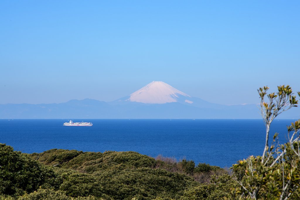 大房岬から望む富士山
